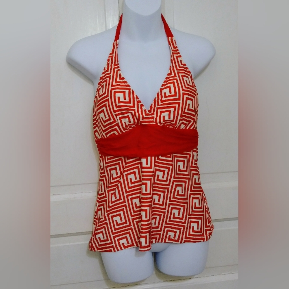 🌺BUNDLE ONLY🌺 Antonio Melani Red and White Halter Swim Top
